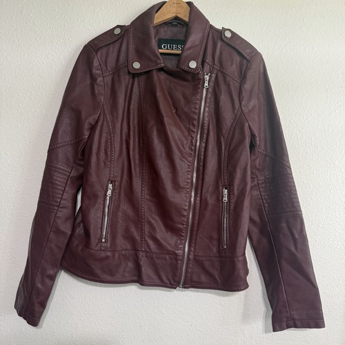 Guess moto jacket womens large - moto,