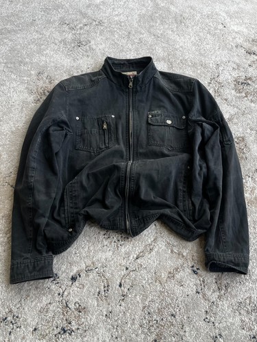 Vtg washed black moto - vtg, jacket