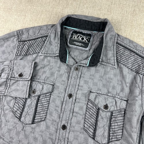Buckle black button down mens - buckle,