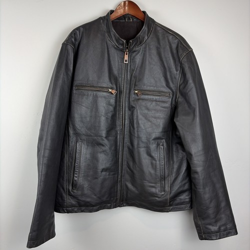 Black leather cafe racer - leather,
